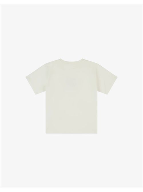 Maxi t-shirt in jersey di cotone stampata MOSCHINO KIDS | H5M05G-LAA23/10063